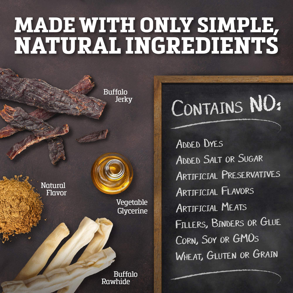 Buffalo Range long-lasting chew sessions support healthy chewing habits.