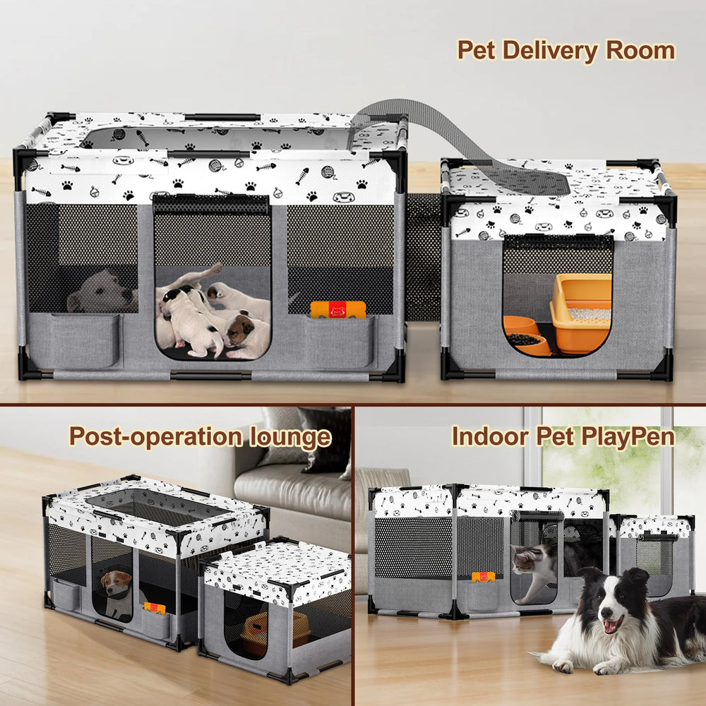BUFOR playpen side-pocket design for small-item storage.