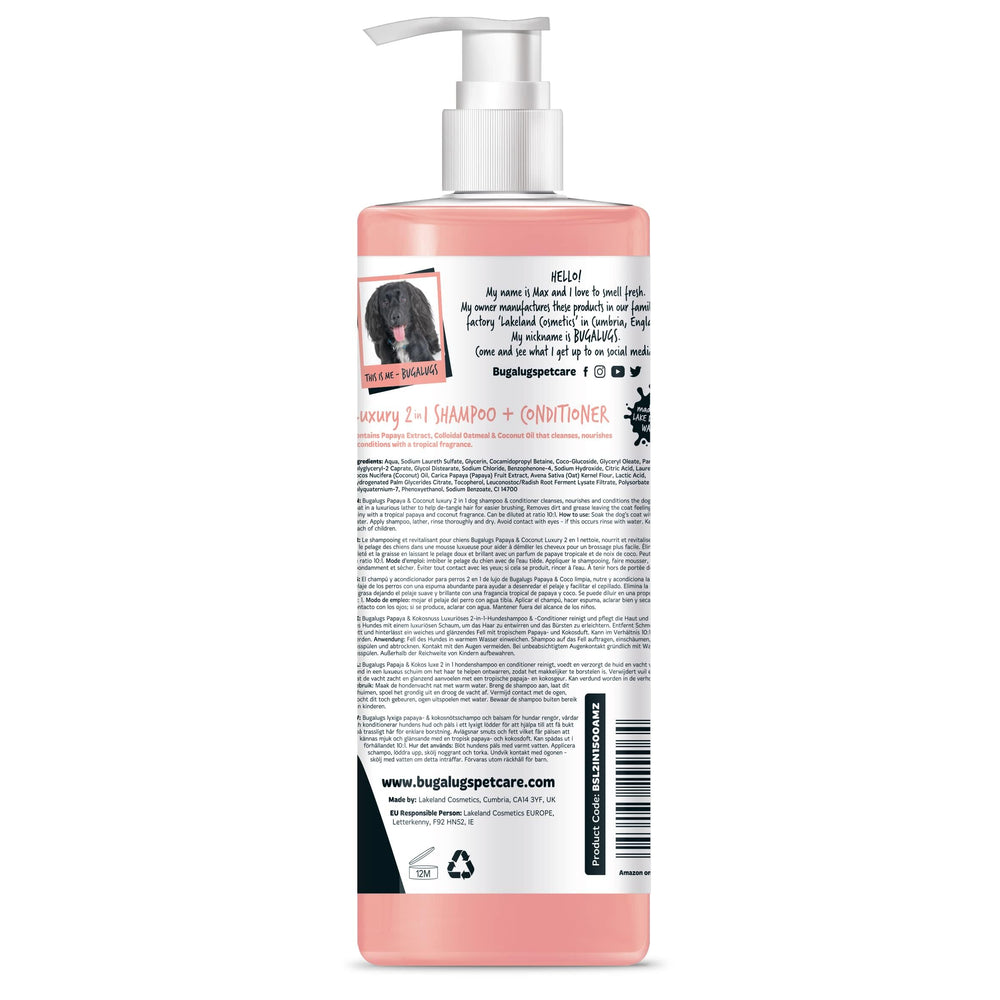 BUGALUGS luxurious foam shows rich lather for detangling and cleansing.