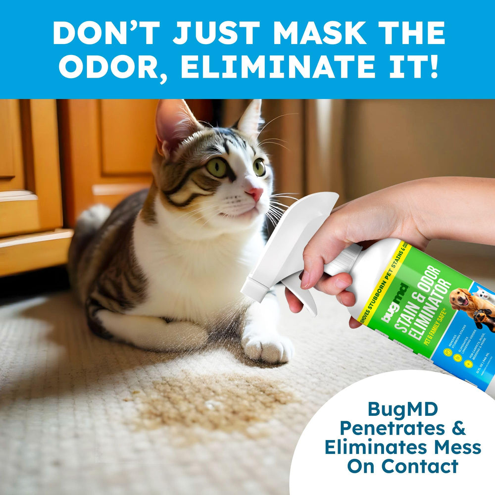 BugMD fragrance-free label for sensitive pets and households.