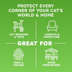 BugMD flea spray applied to carpets and furniture to deter fleas and ticks.