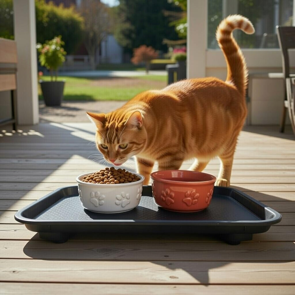 BugSnub ant-proof tray side angle highlighting durable design