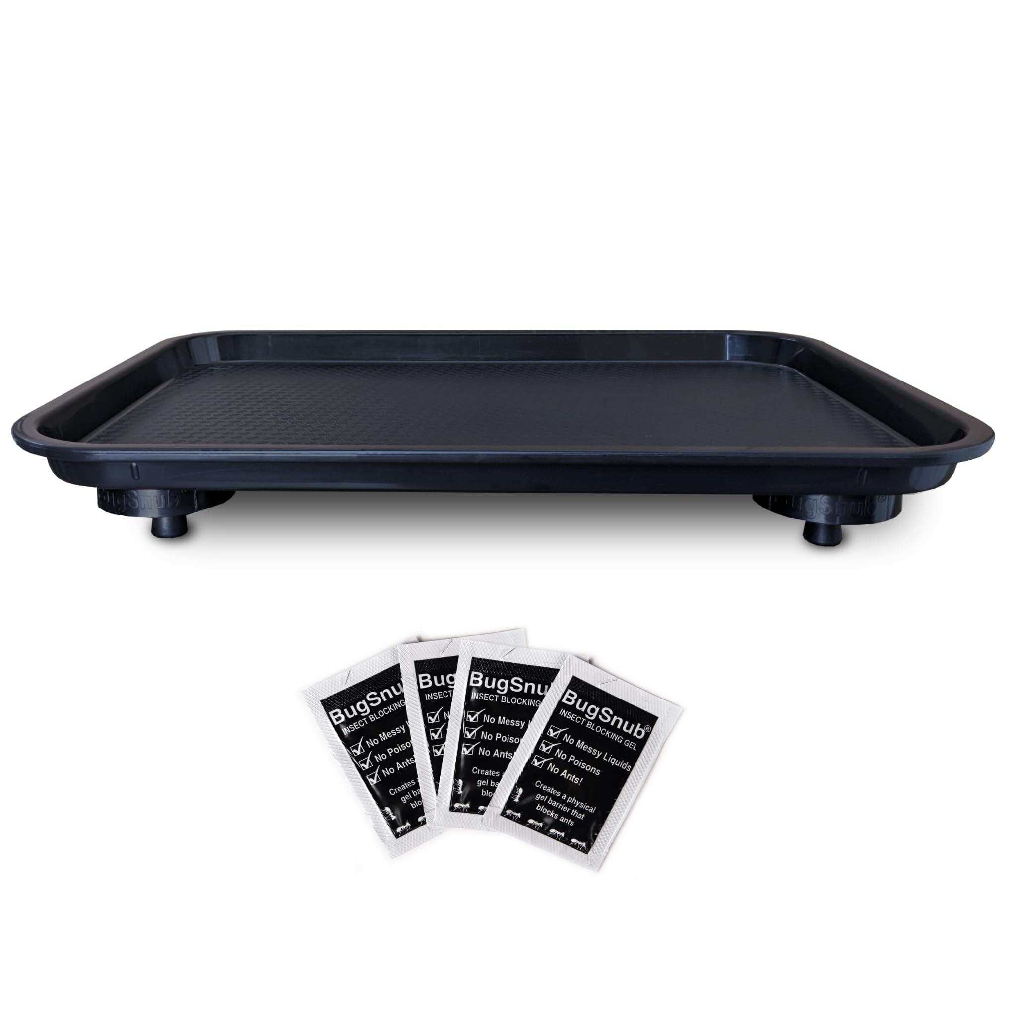 BugSnub ant-proof tray top view showing barrier for pet meals