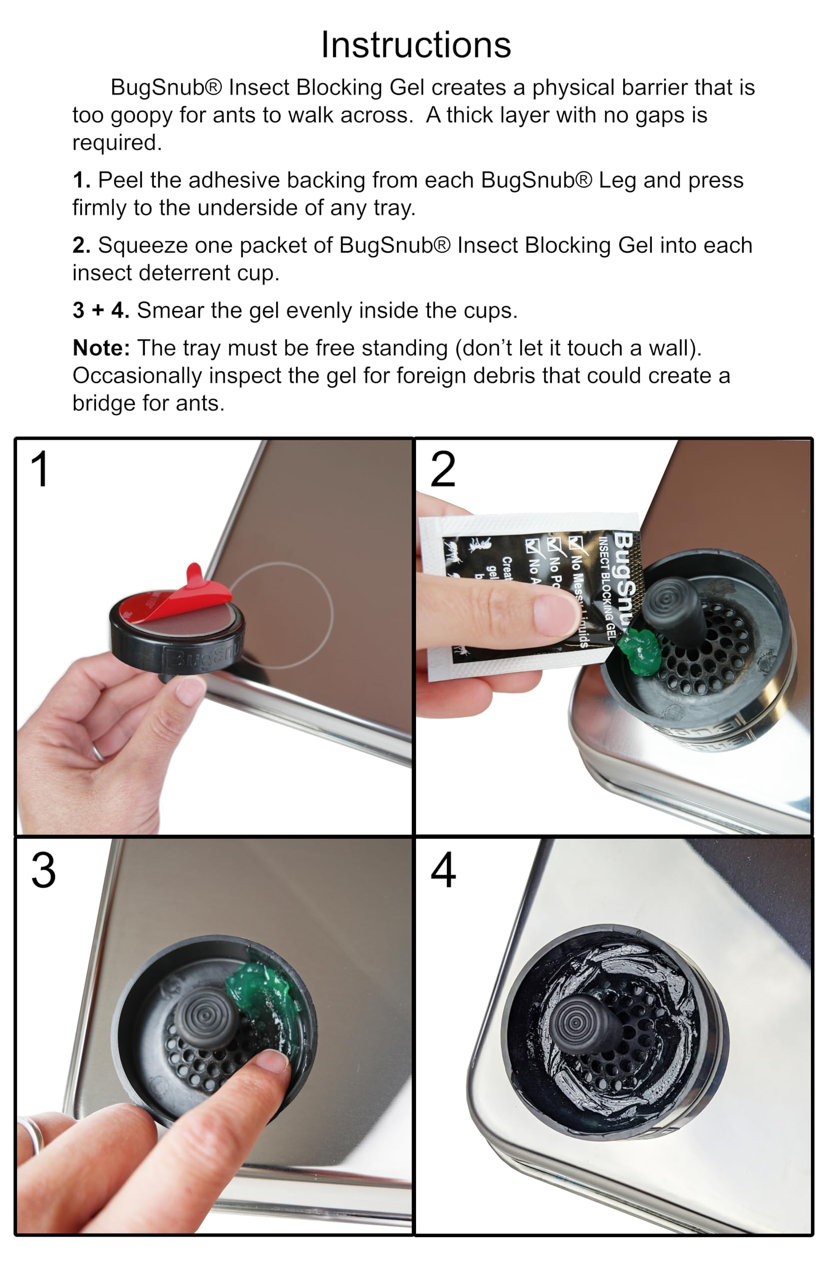 BugSnub under-tray system creates a neat ant-free kitchen zone