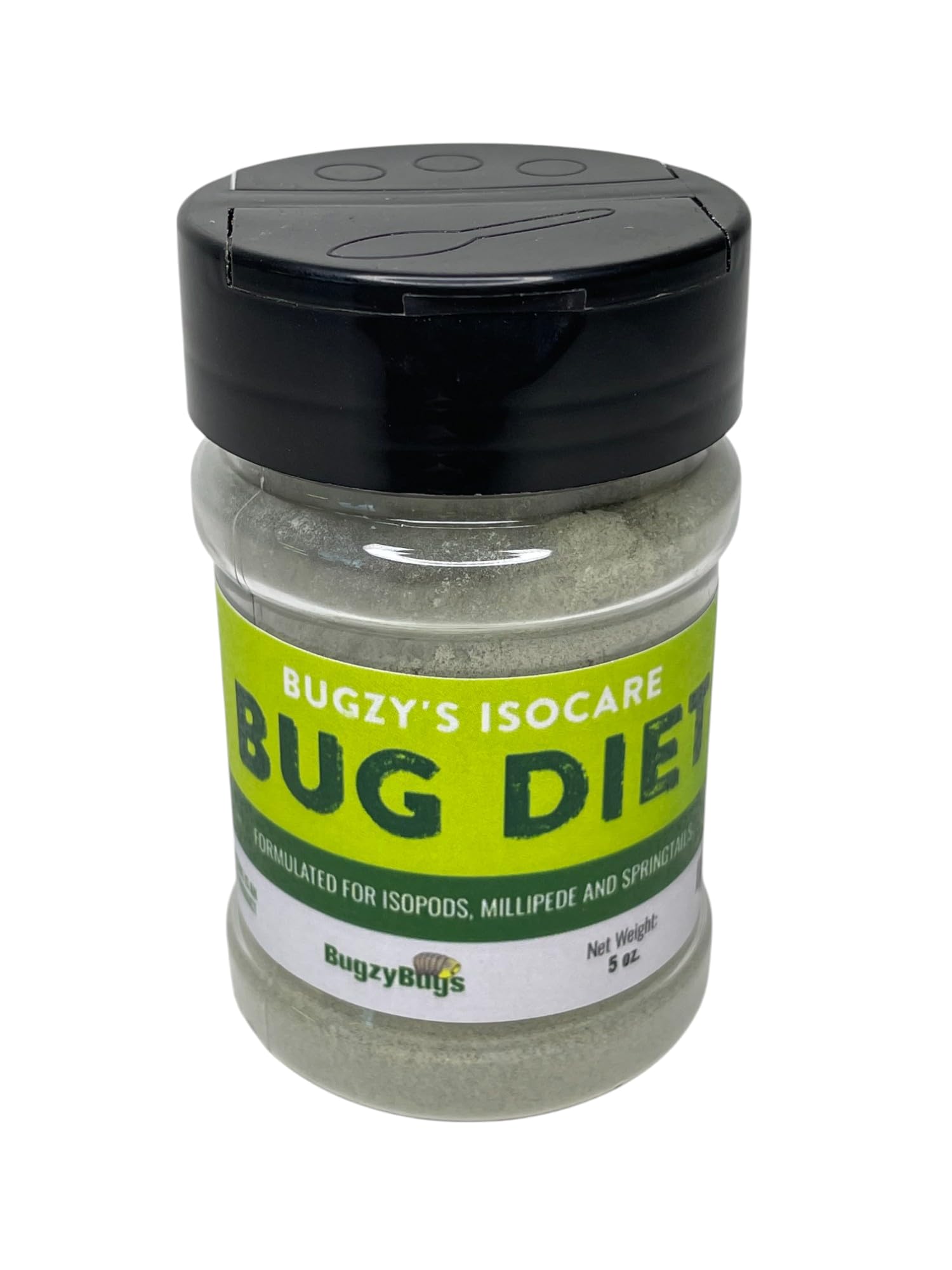Bugzy Bugs IsoCare habitat dusting illustrates effortless feeding in terrariums.