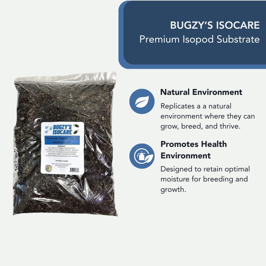 Bugzy Bugs 4-quart pack ready to place in enclosure for layered habitat.