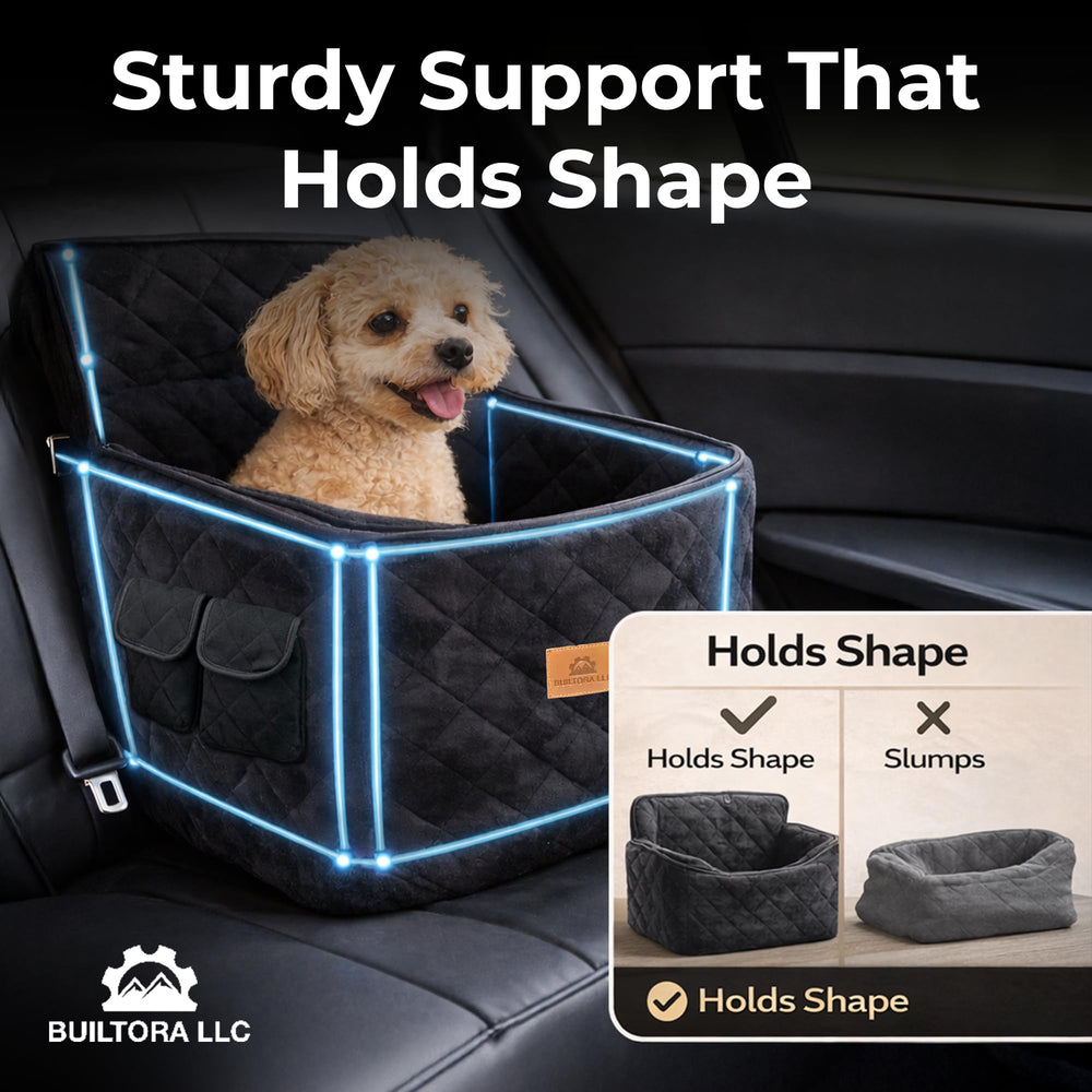 Builtora storage pockets keep leashes and treats within reach.