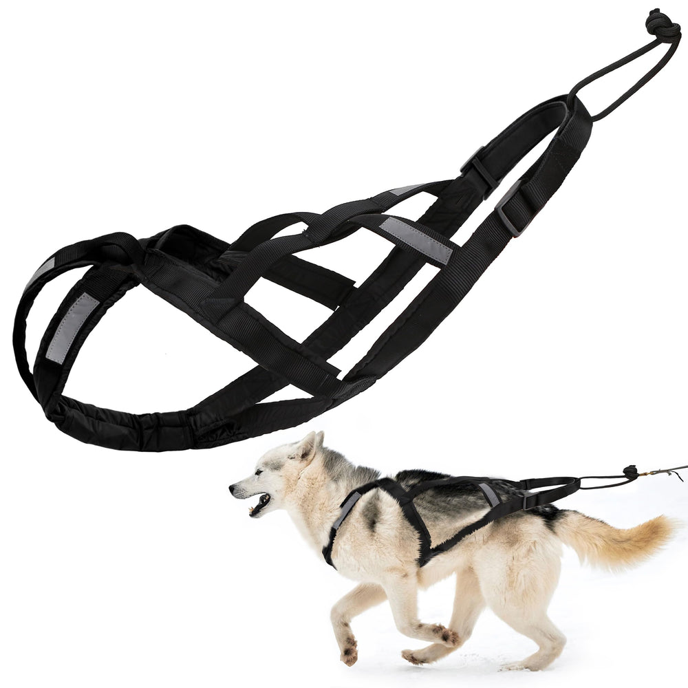 BuleVina dog pulling harness L neck pad closeup for comfort during sledge activities