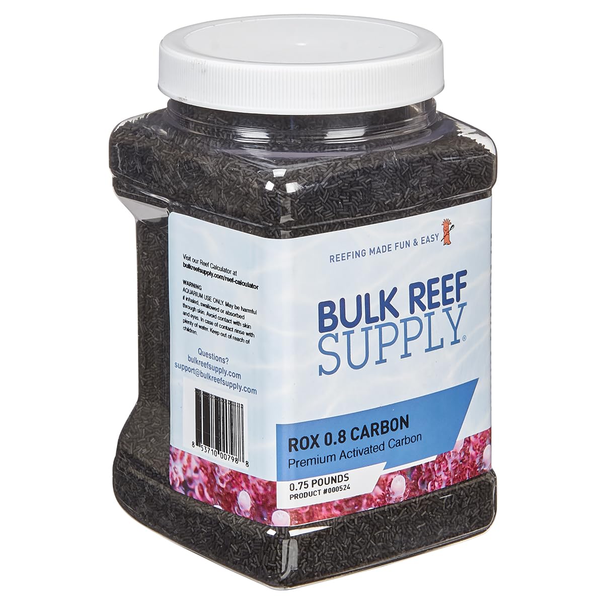 Bulk Reef Supply ROX 0.8 carbon ready in a media bag for versatile filtration
