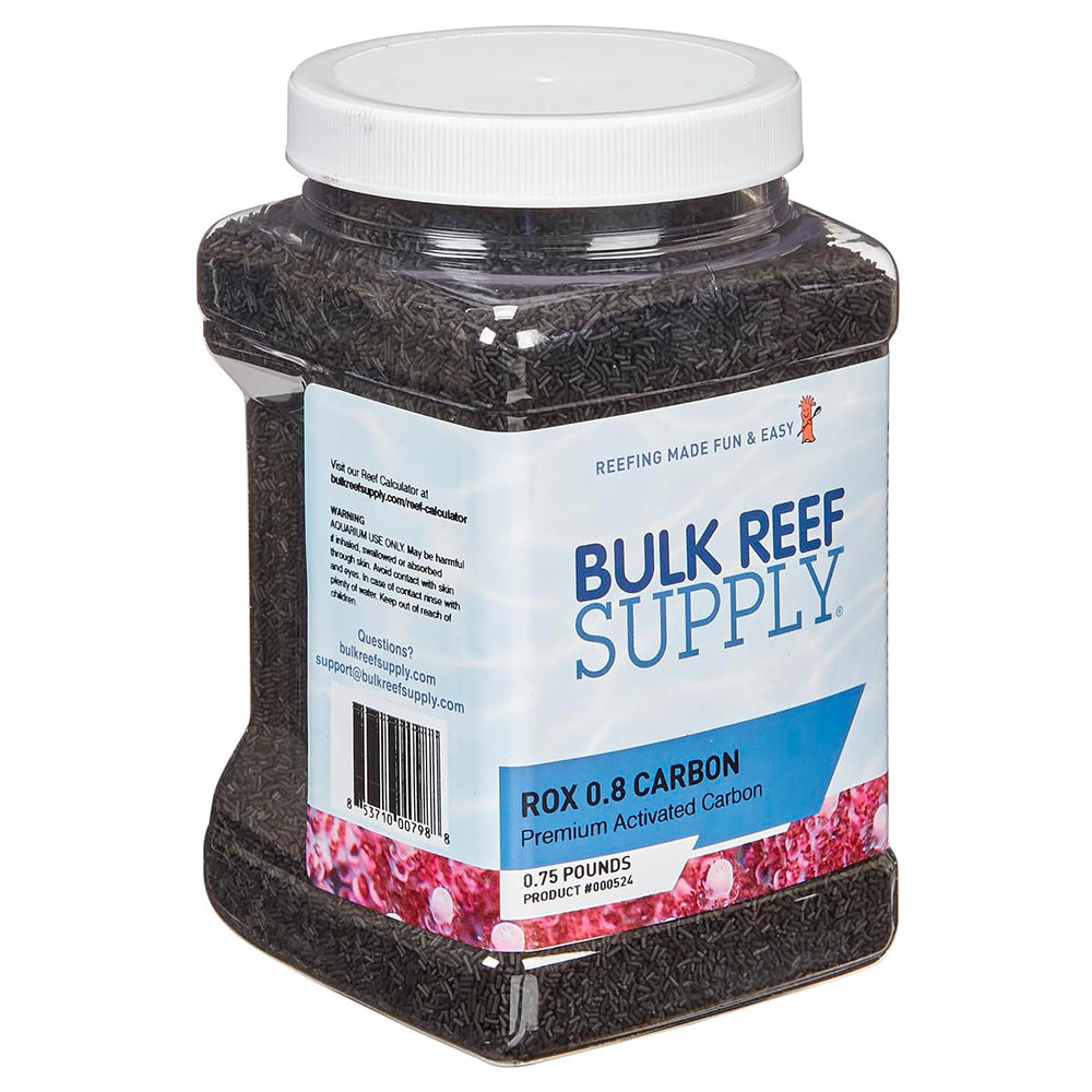 Bulk Reef Supply ROX 0.8 carbon ready in a media bag for versatile filtration