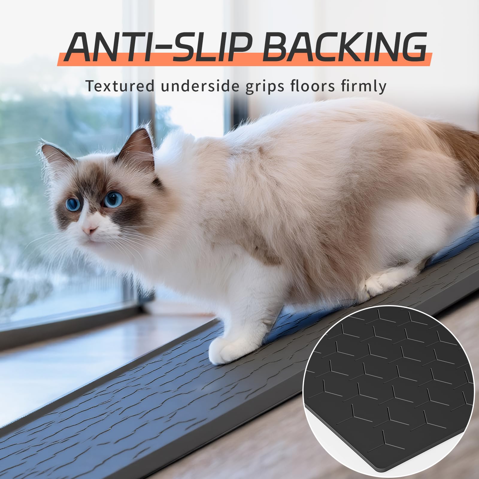 Bulkniu cat litter mat helps capture litter and odors for easier waste management