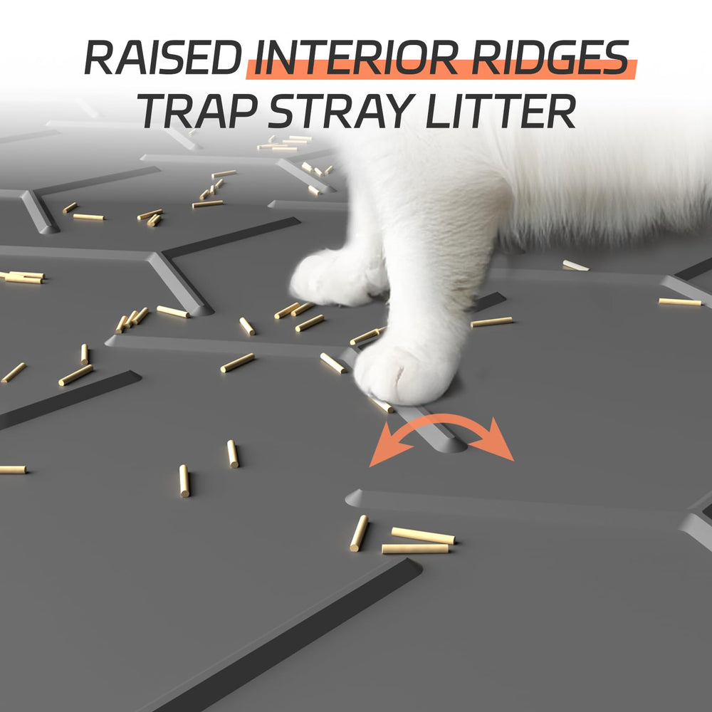 Bulkniu silicone cat litter mat easy-clean texture for quick maintenance