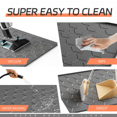 Bulkniu silicone cat litter mat placed under a litter box