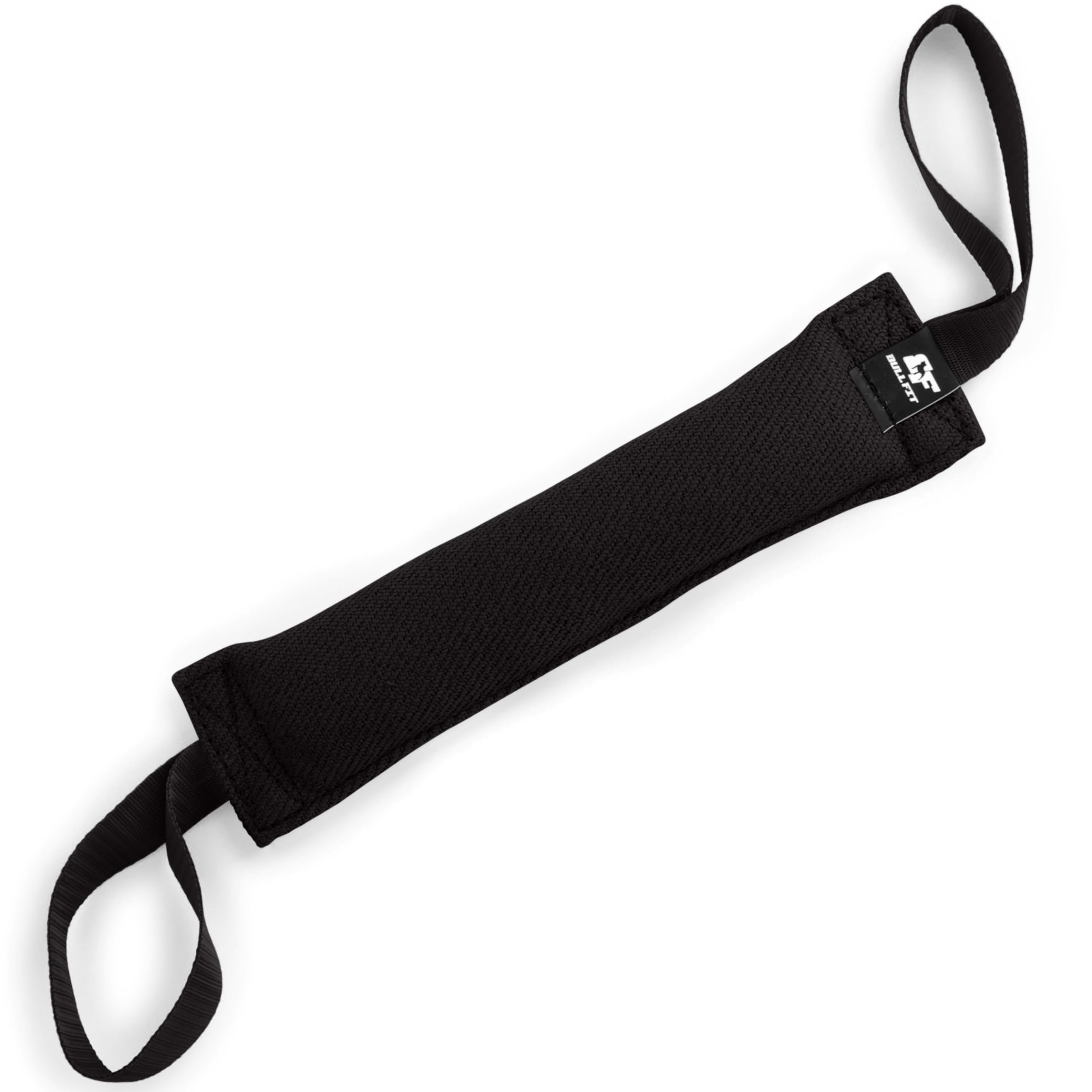 Bull Fit K9 dog bite tug toy with two handles for interactive tug-of-war.