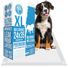 Bulldogology XL 24x35 inches pee pads protect floors with quick absorption