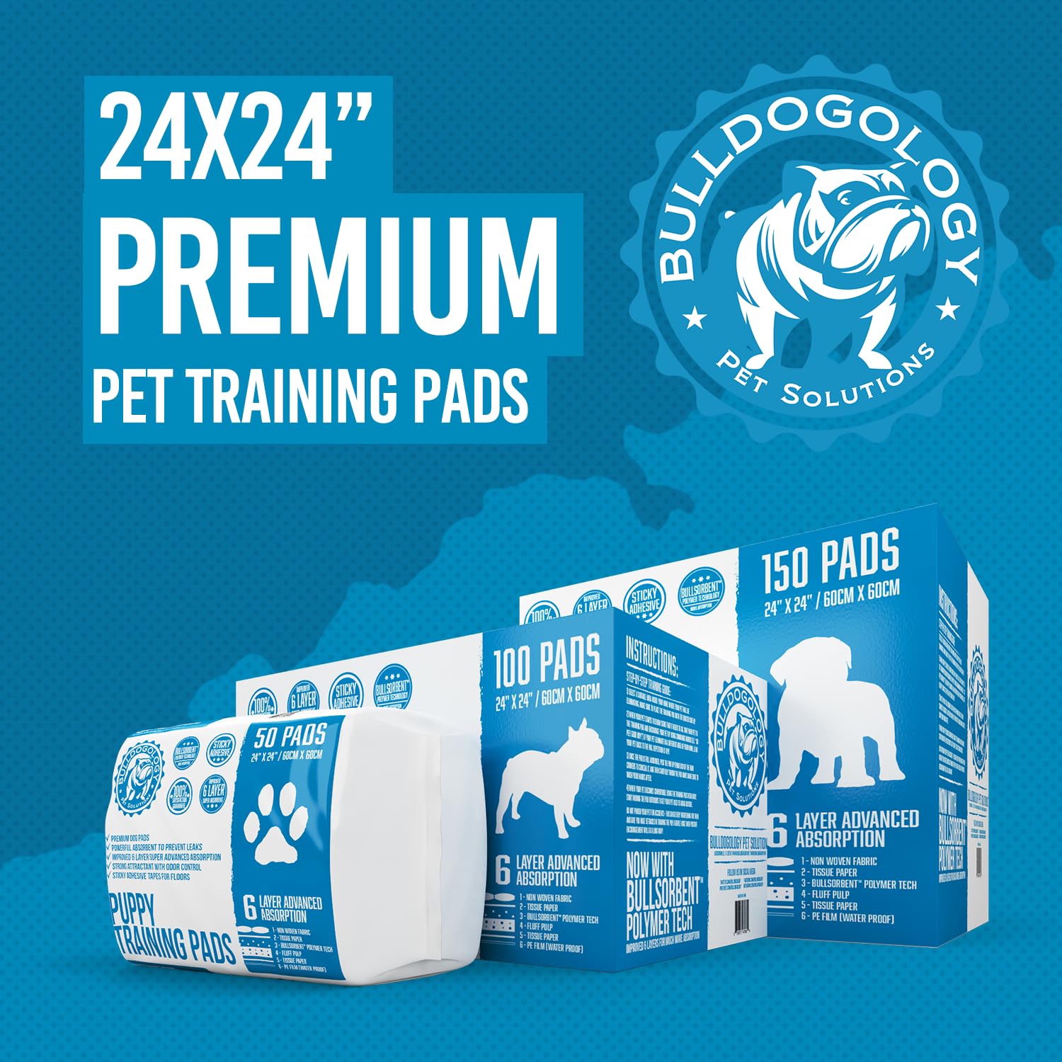 Bulldogology white training pads blend with decor while staying functional.
