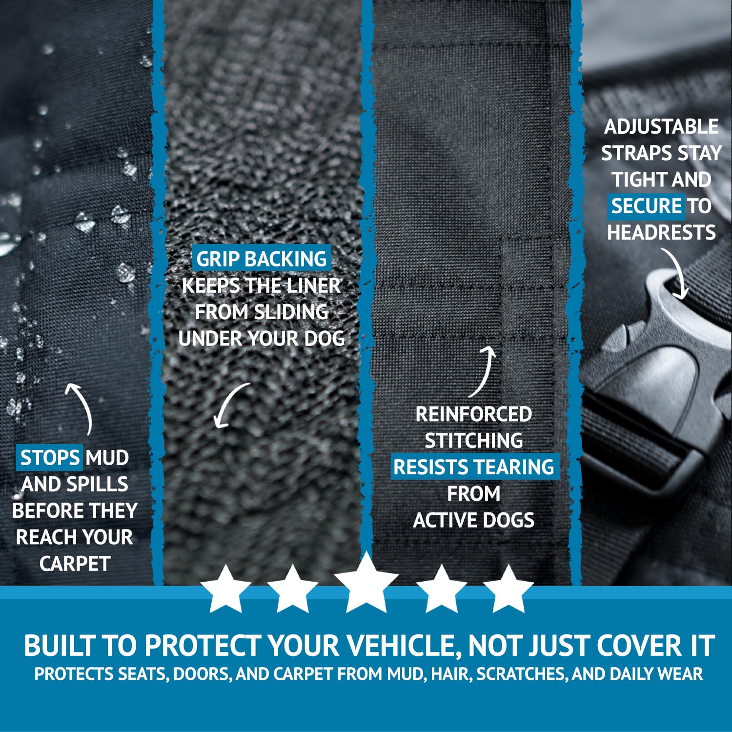 Bulldogology dog travel protection helps maintain a clean cargo space.