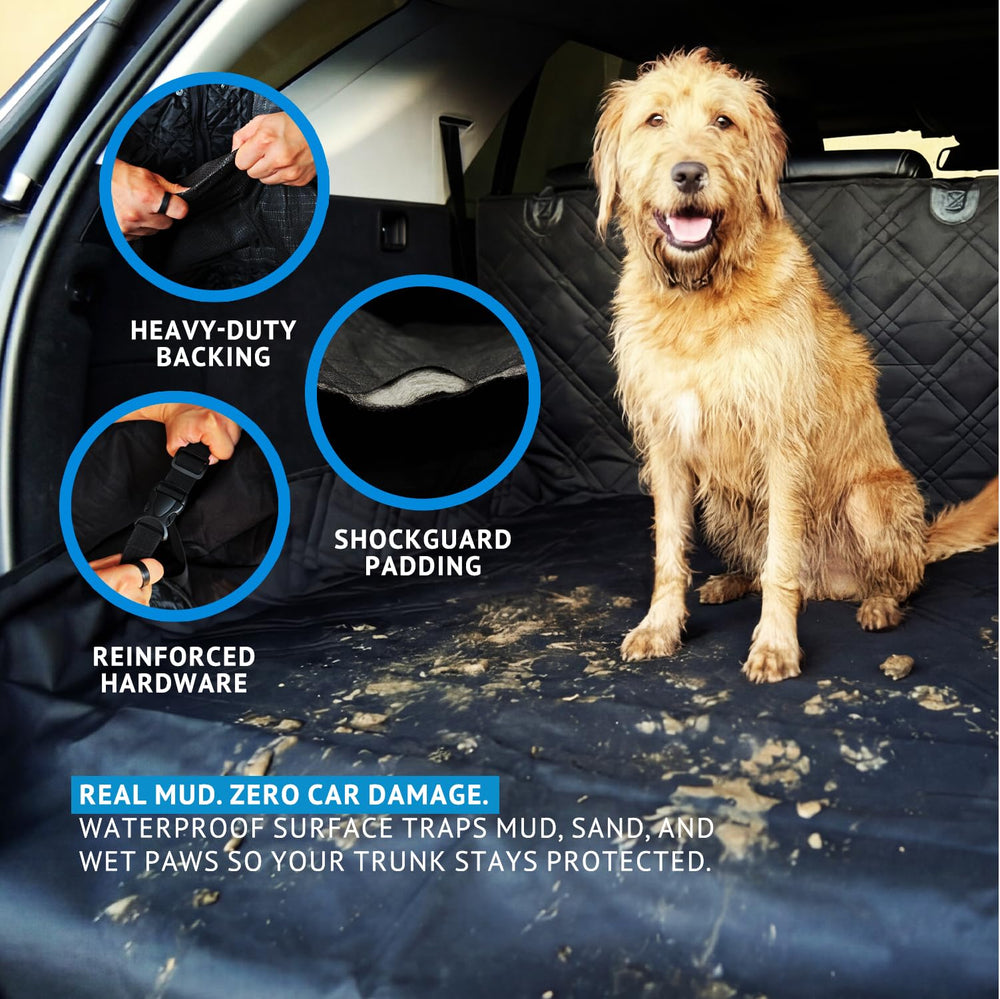 Bulldogology nonslip mat keeps dogs steady during car rides.