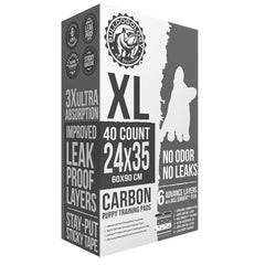 Bulldogology xl dog pee pad adhesive-tape shows non-slip placement for secure use.