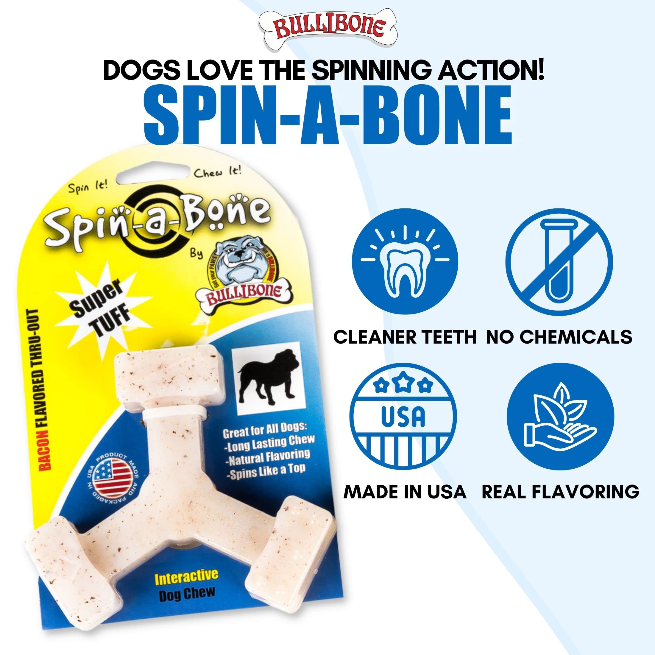 Durable Bullibone nylon chew withstands power chewing for supervised play.