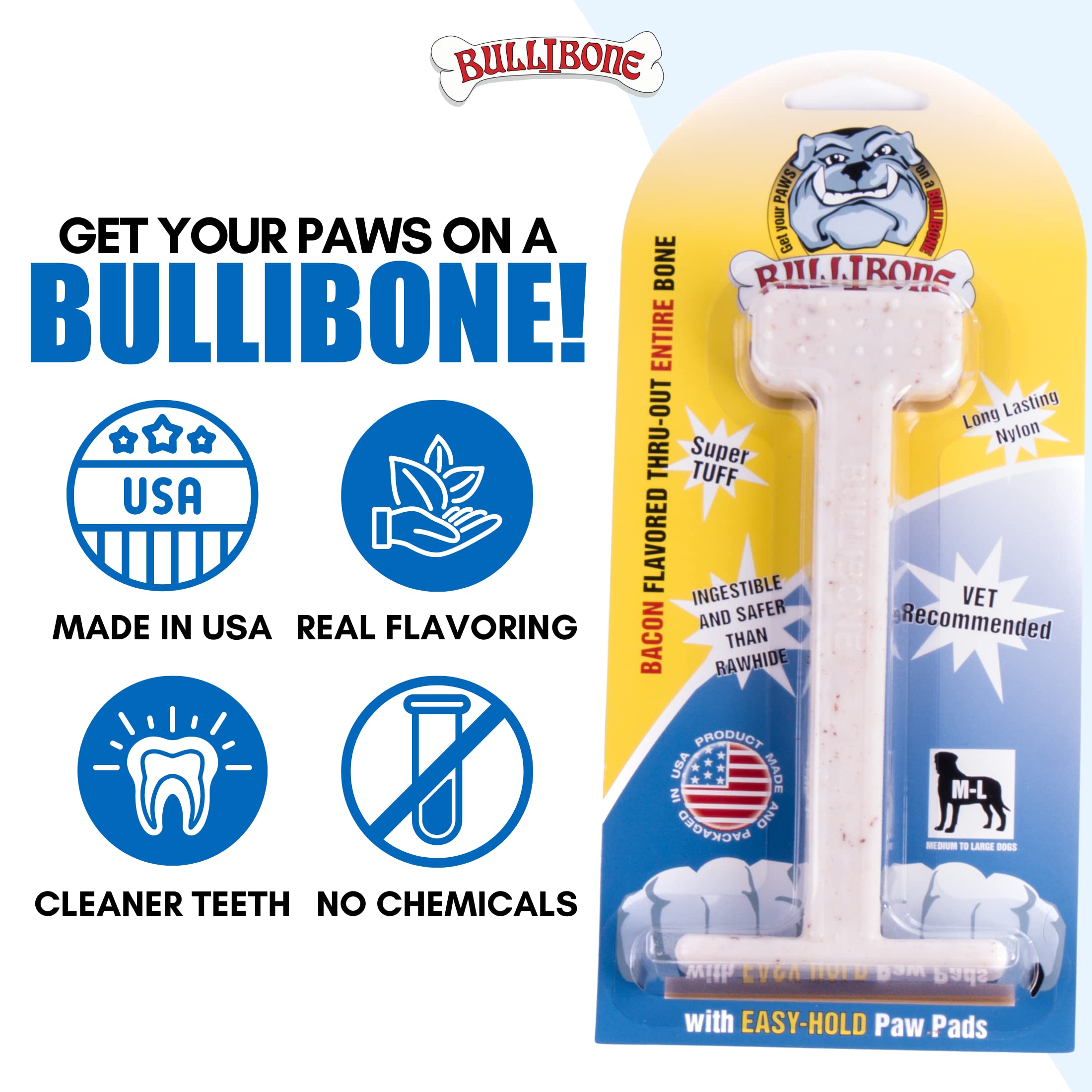 Bullibone easy-grip bottom designed for paws and safe handling.