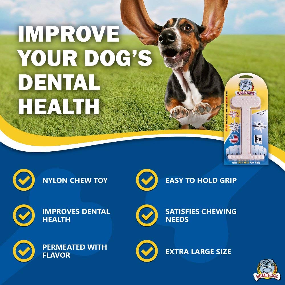 Bullibone ergonomic design supports comfortable grip for paws and jaws.