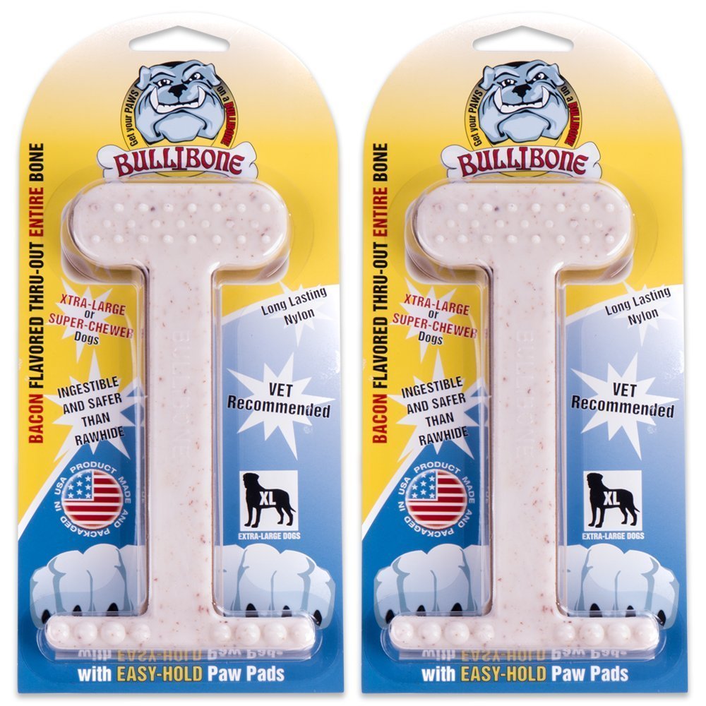 Bullibone nylon dog chew toy for aggressive chewers, durable for powerful jaws.