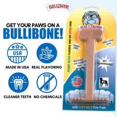 Bullibone nylon dog chew toy easy grip base for comfortable handling