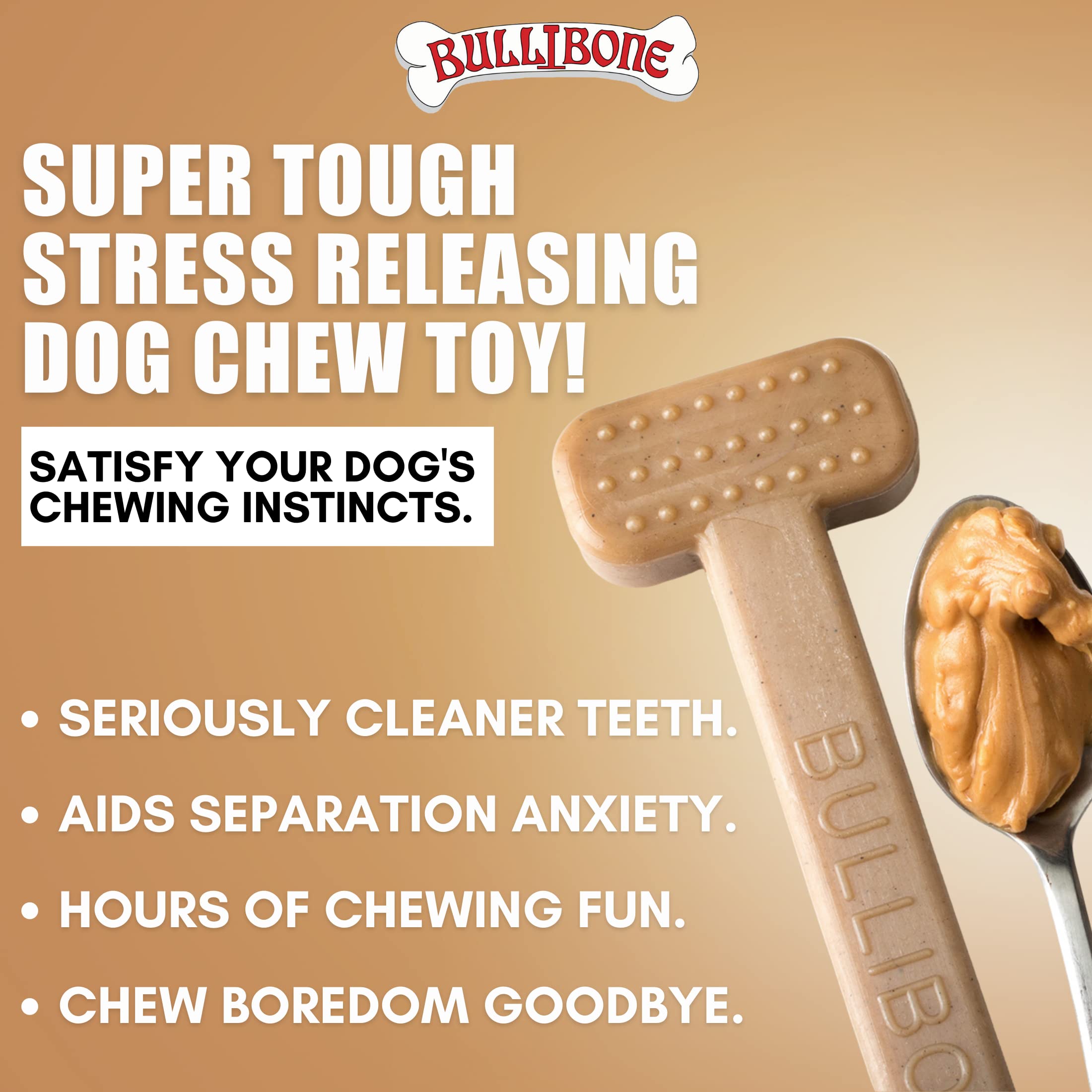 Bullibone nylon dog chew toy close-up shows textured surface for dental benefits