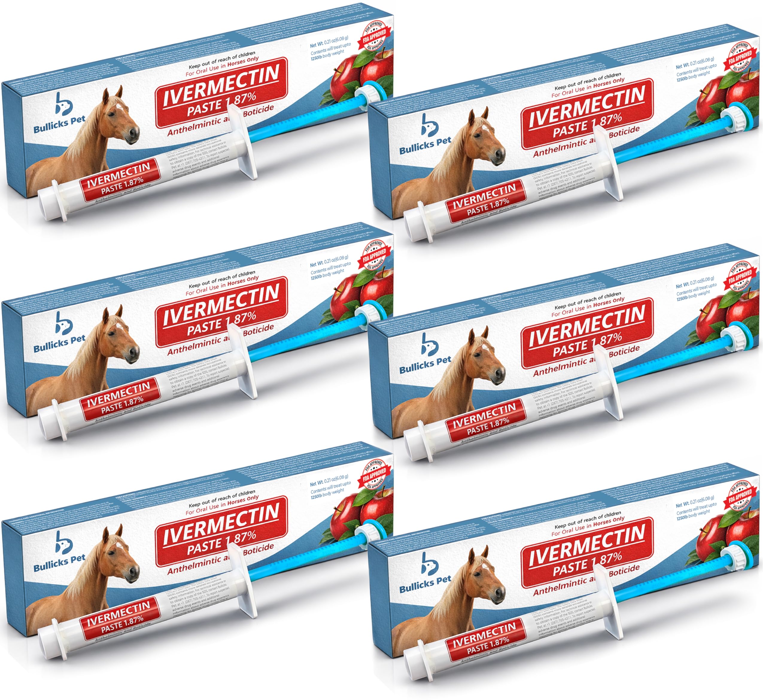 Bullicks Pet Ivermectin horse paste bottle ready for precise, easy dosing.