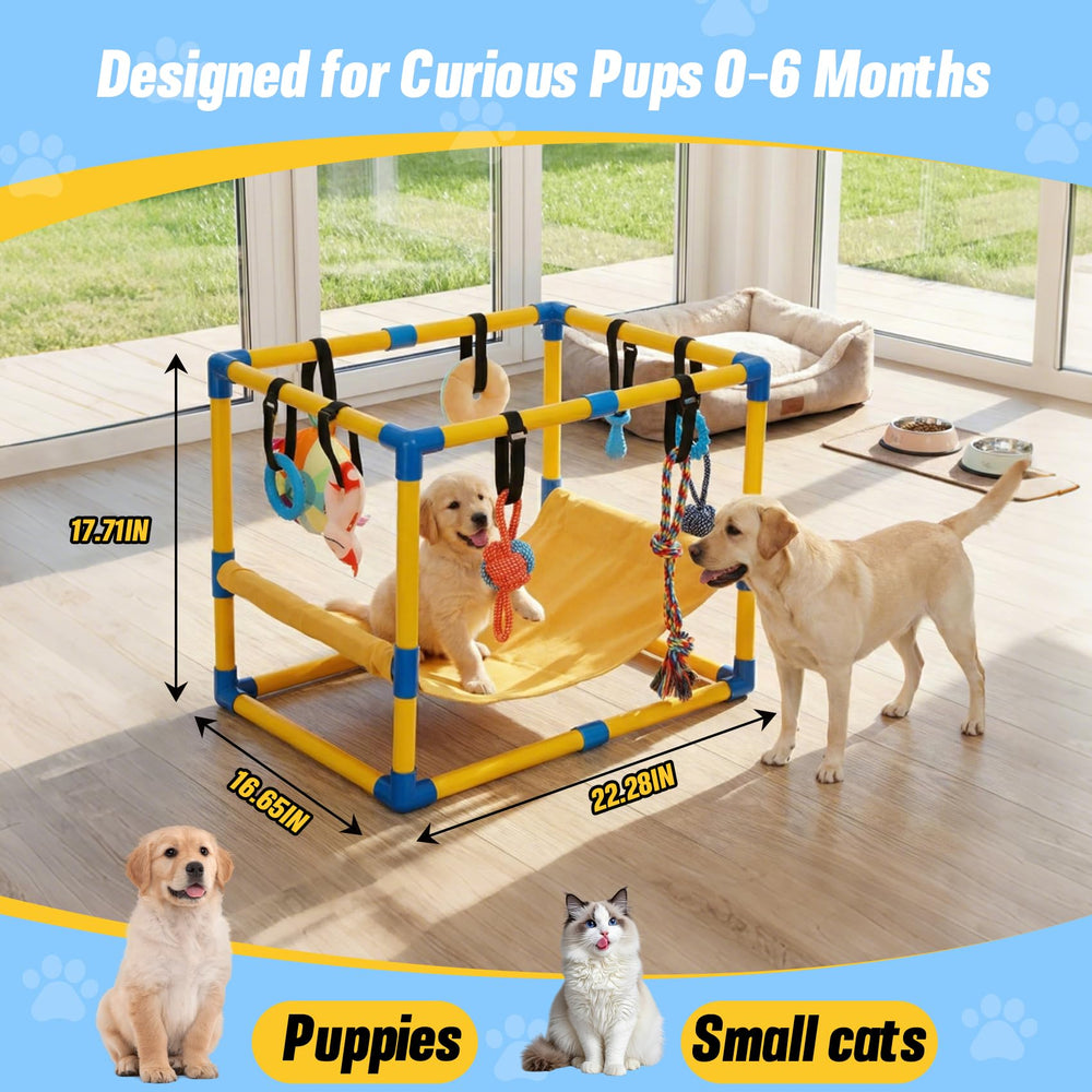 Bullro Puppy Play Gym compact size fits tight apartment corners