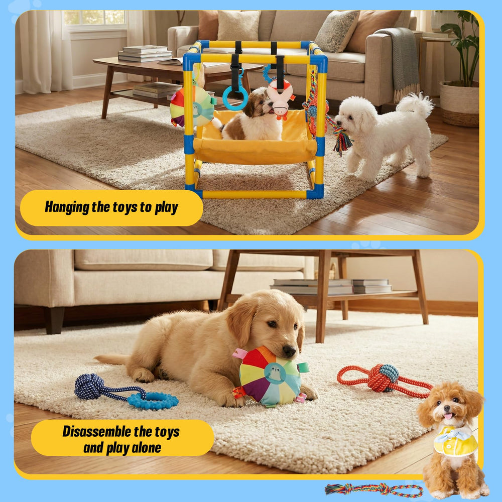 Bullro Puppy Play Gym corner setup beside a couch