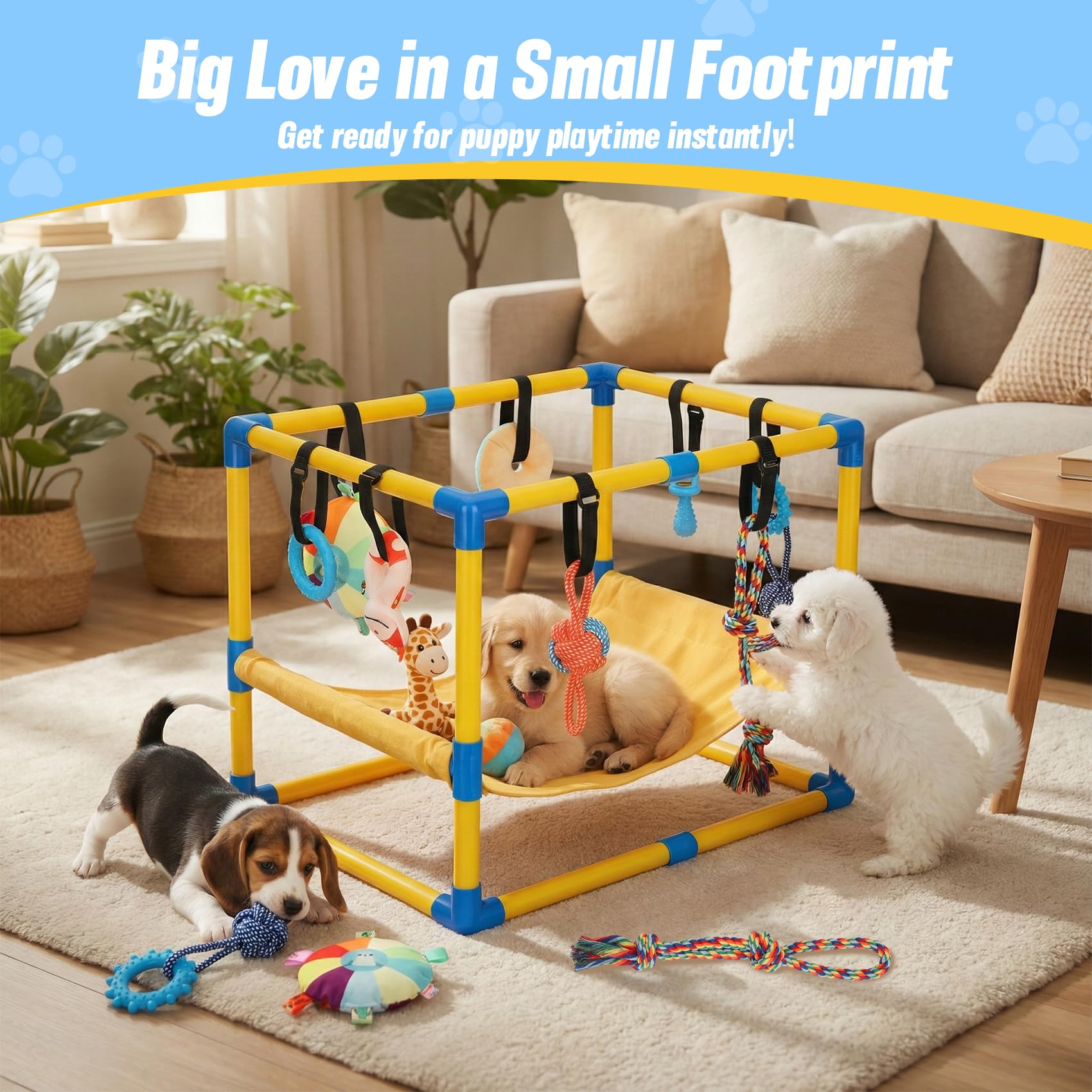 Bullro Puppy Play Gym indoor play area for small pets