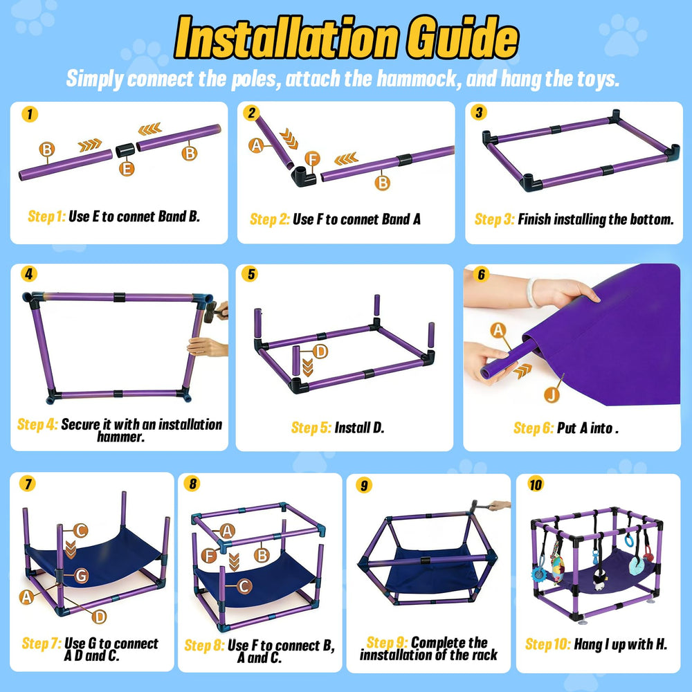 Bullro Purple Puppy Play Gym safe rounded edges for curious puppies