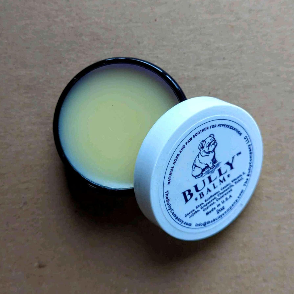 Nose-smoothing action supported by Bully Balm for Bulldogs.