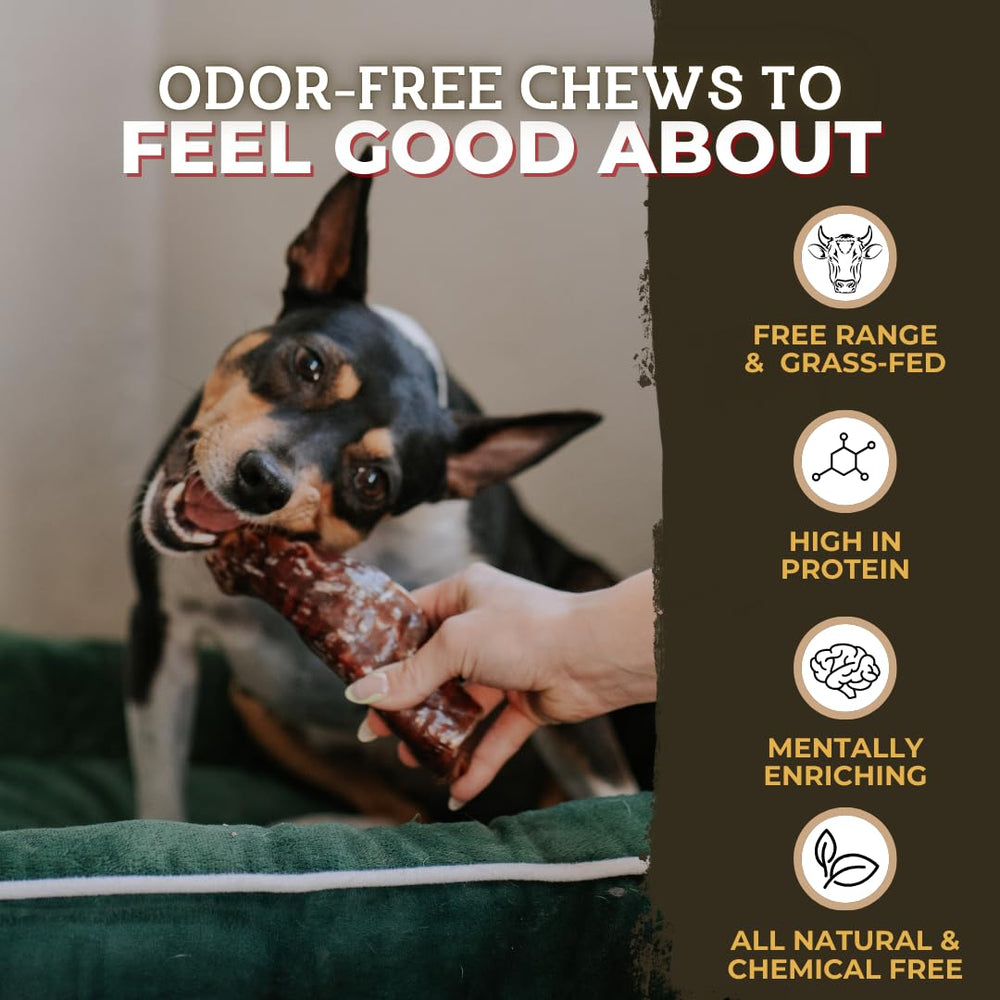 Bully Bunches chemical-free labeling suggests natural, digestible chews.