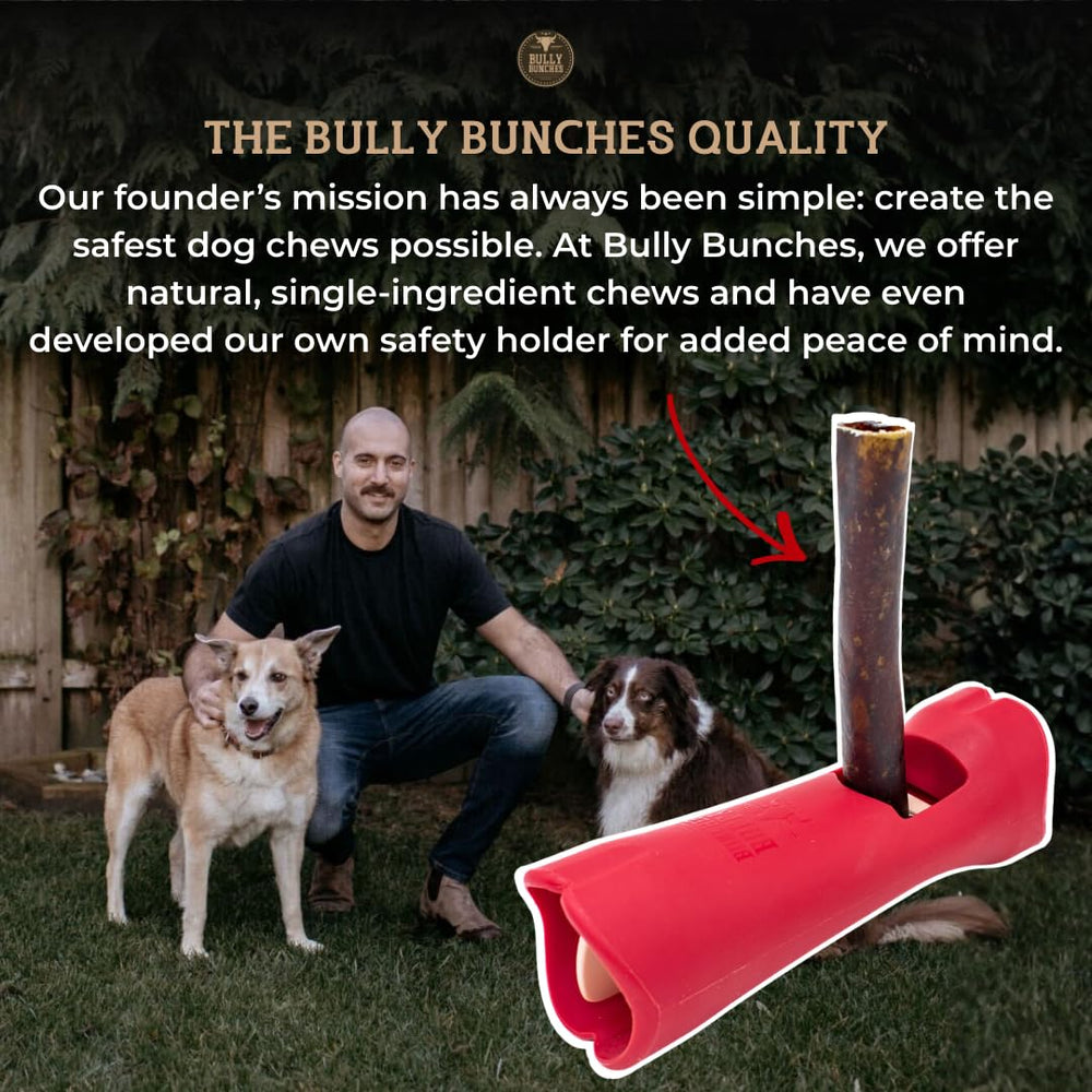 Bully Bunches packaging open to reveal ready-to-chew hooves for dogs.