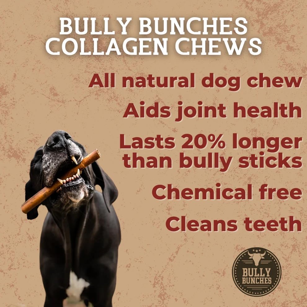 Bully Bunches dental health chew, 6inch, helps clean teeth during chewing.