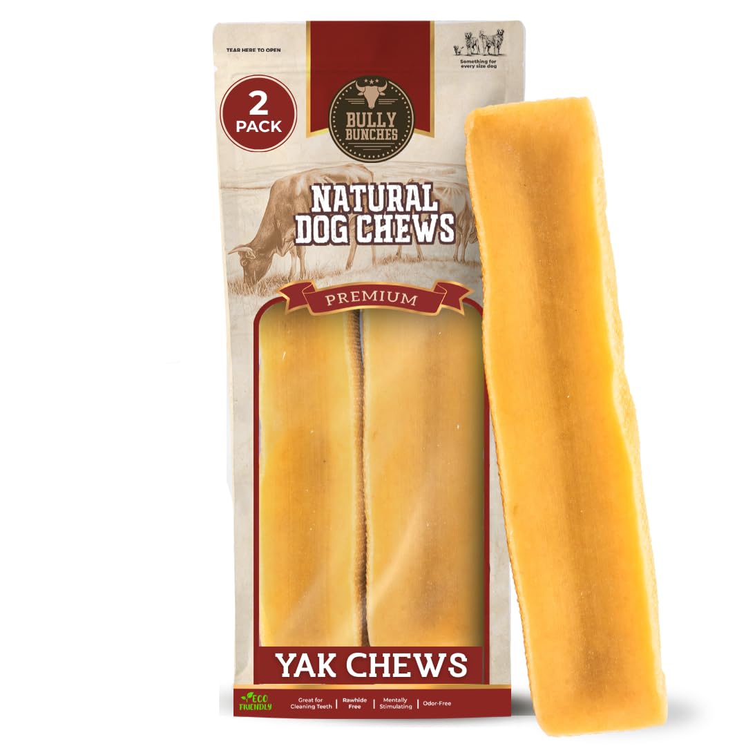 Bully Bunches Mega Himalayan Yak Chews for giant dogs provide long-lasting chewing