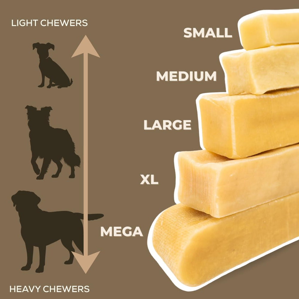 Bully Bunches Mega Yak Chews made in the mountains, with natural ingredients