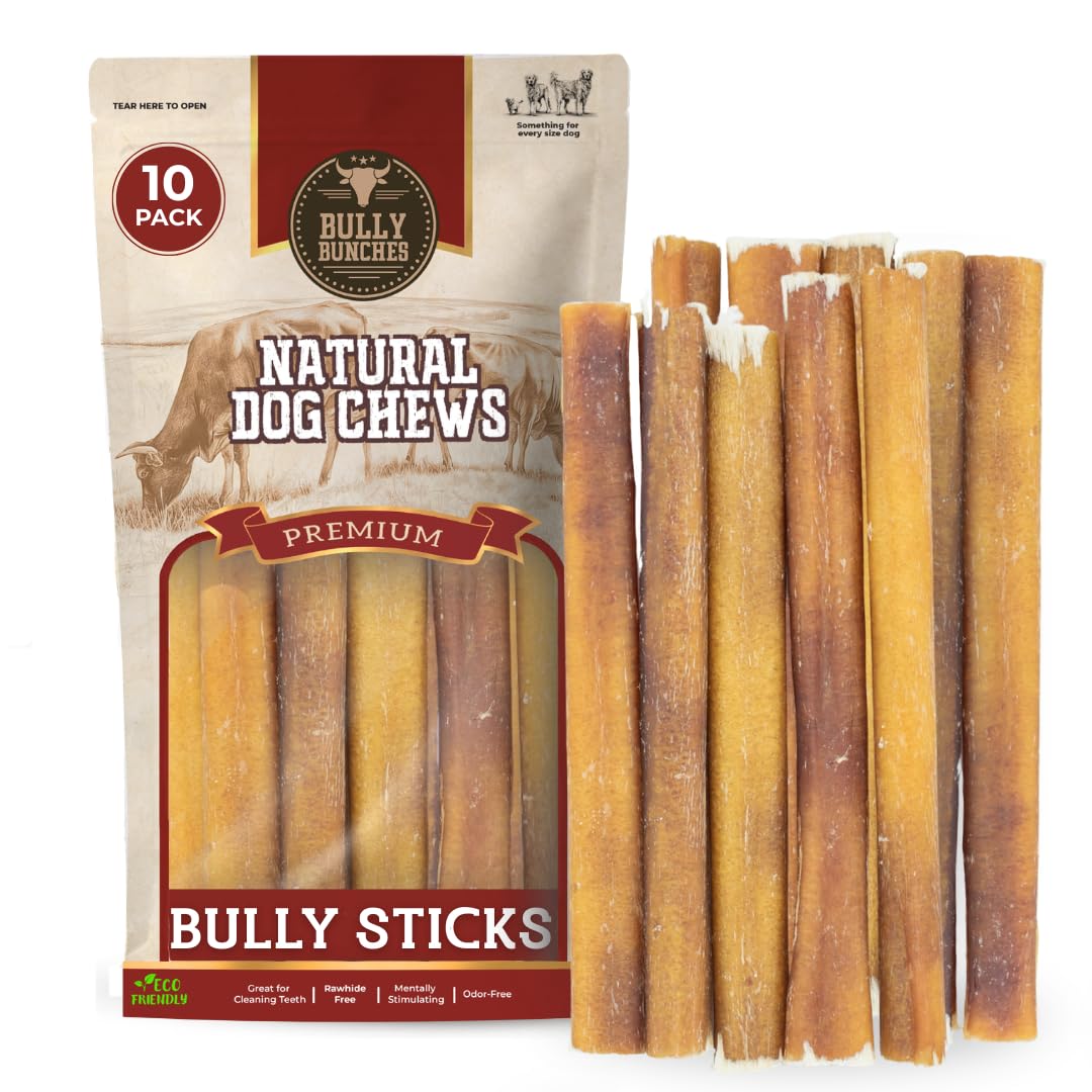 Bully Bunches Premium 6-inch bully stick pack for long-lasting chewing