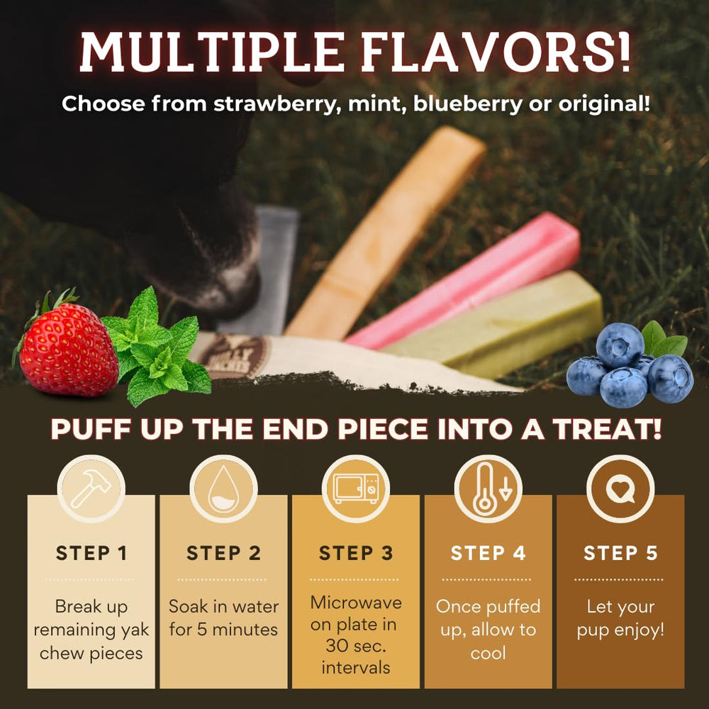 Bully Bunches strawberry chew offers a flavorful bite for pups.