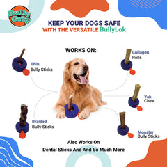 BullyGrip BullyLok in use prevents chew from slipping during play.