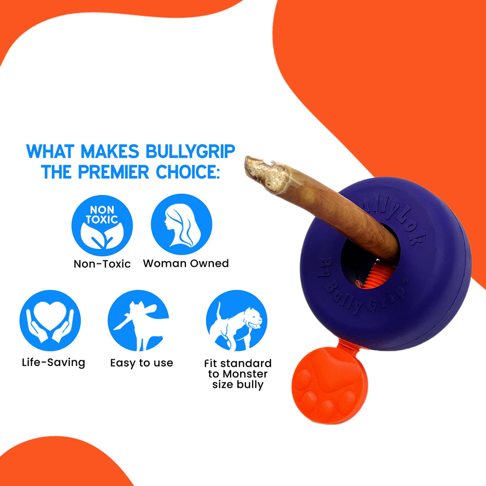 BullyGrip non-toxic rubber material detail highlighting safety and durability.