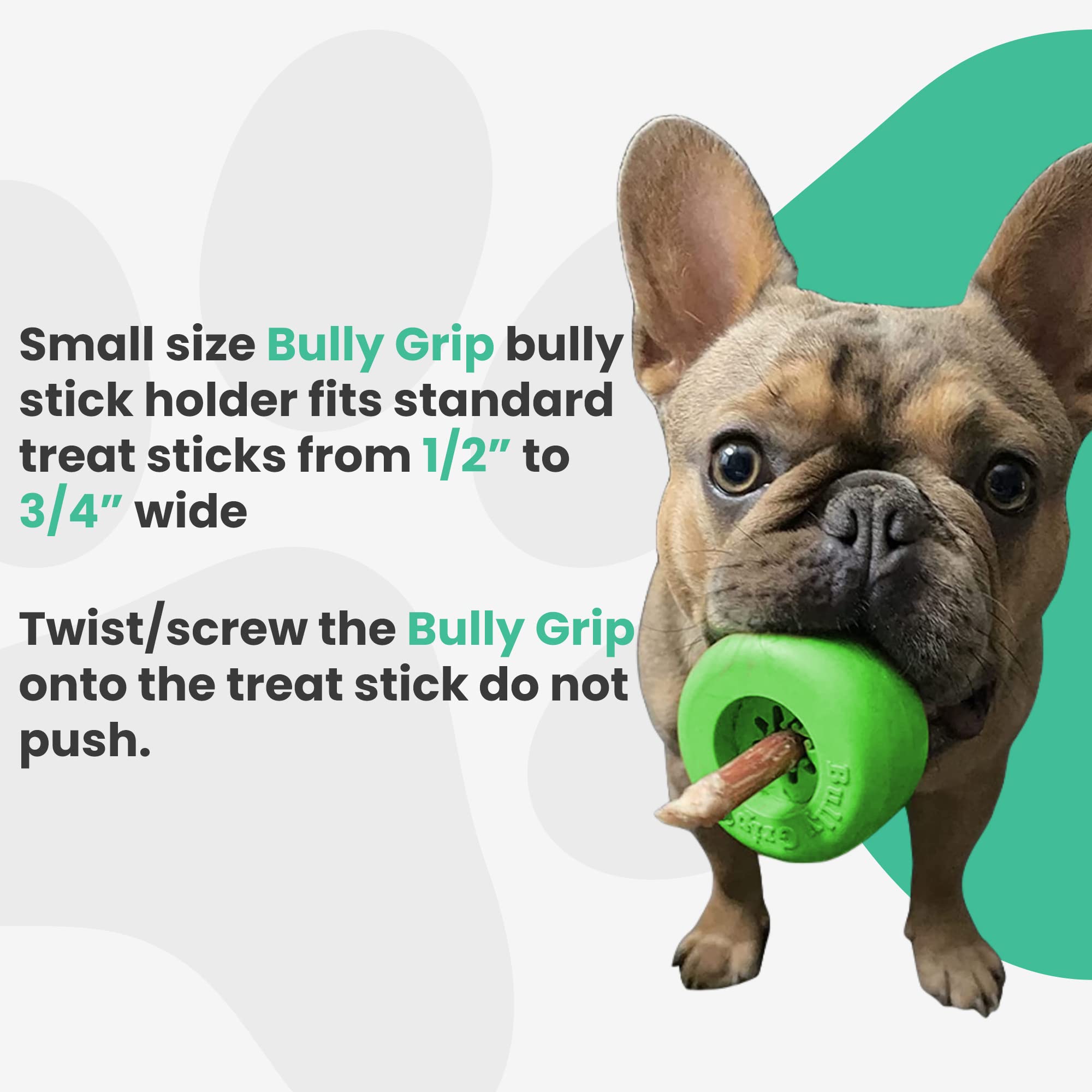 Bully Grip durable natural rubber close-up highlights chew-resistant material
