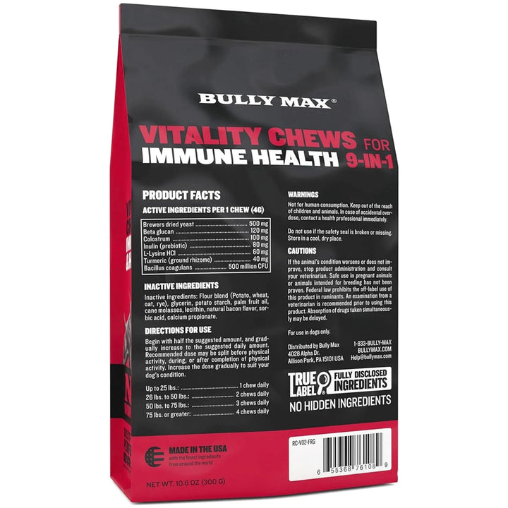Bully Max Health Immunity chews promote immune support for dogs