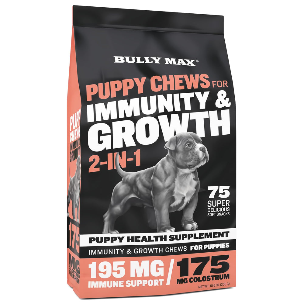 Bully Max Puppy Chews soft texture for easy feeding and growth support.