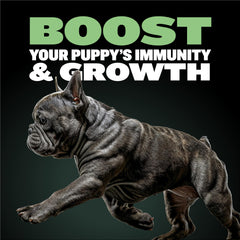 Bully Max Puppy Food label nutrition panel shows growth-focused ingredients.