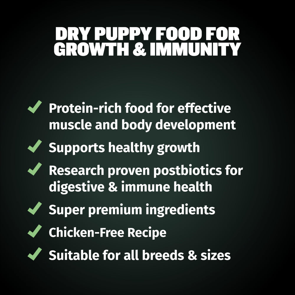 Bully Max Puppy Food suitable for small and large breeds.