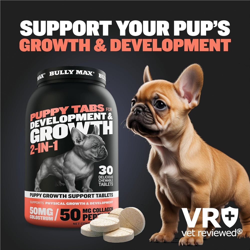 Bully Max Puppy Vitamins small and large breed puppies supported by balanced formula
